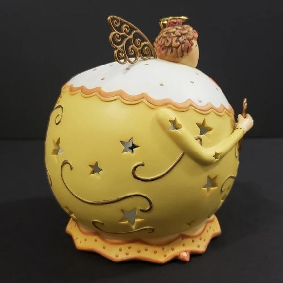 ROLY Poly Harp Angel Tealight Candle Holder By Party Light Yellow Candle Holder - Picture 3 of 6